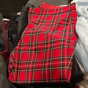 Red Plaid Pants